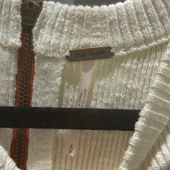 Free People Rust and Cream Long Sleeve Sweater - Picture 4 of 5